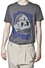  Bruce Tee Chalk Skull Charcoal Mel