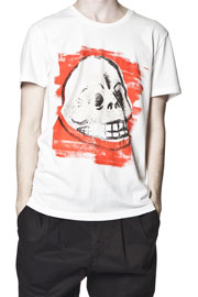  Bruce Tee Chalk Skull White